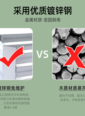 种植箱绿色蔬菜专用箱楼顶种菜盆特大铁箱花盆家庭花箱露台种植箱