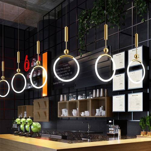 北欧吧台吊灯单头创意个性店铺商用简约装饰床头奶茶店餐厅小吊灯