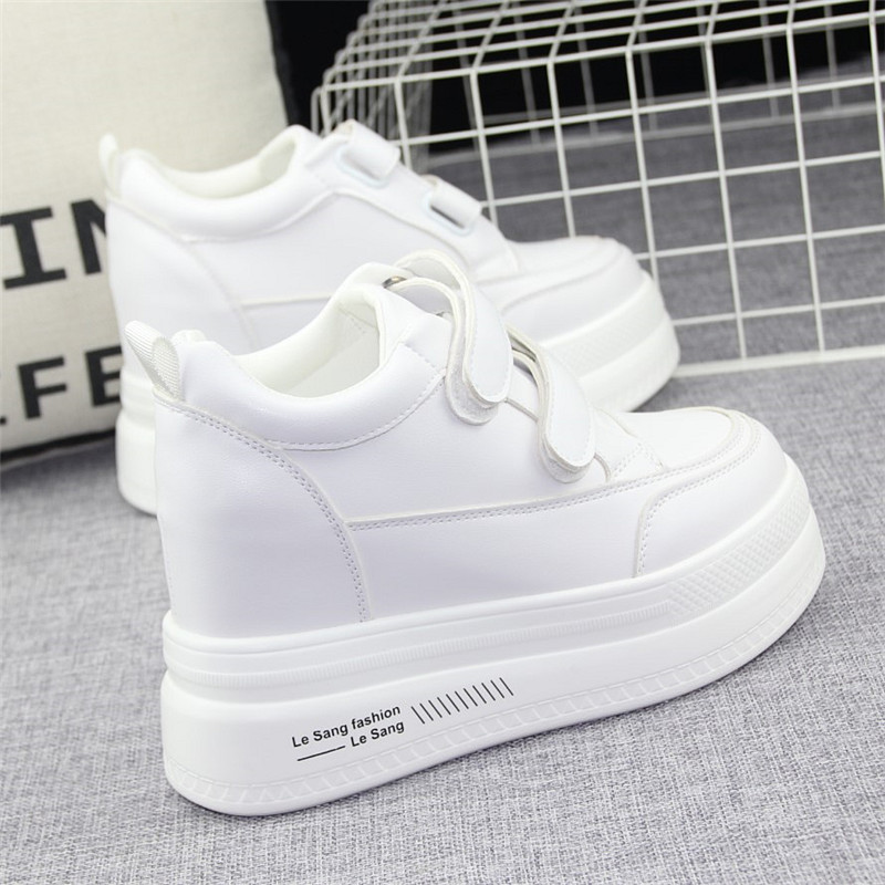 内增高10cfm女鞋子2020秋季新款厚底小白鞋松糕鞋百搭显瘦休闲单