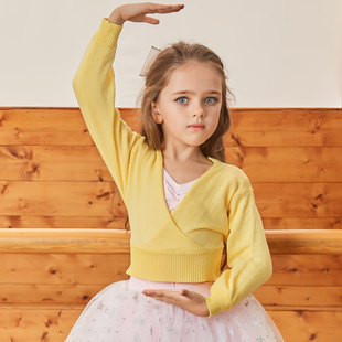 上衣毛衣1982 保暖外套女孩练功服长袖 2020儿童春秋季 舞蹈服针织衫