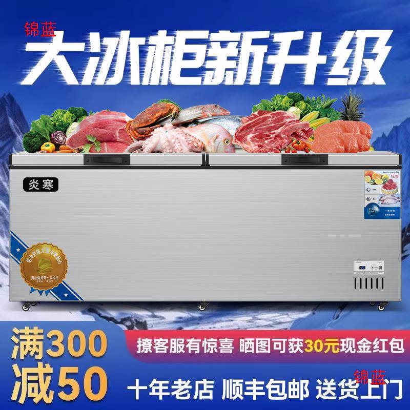 铜管冰柜冷冻柜冷藏卧式家用冰柜商用大容量小大冰柜冷柜速冻炎寒
