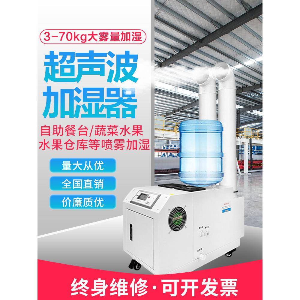 工业喷雾加湿器超声波雾化机商用车间汽车贴膜降尘设备保鲜加湿机