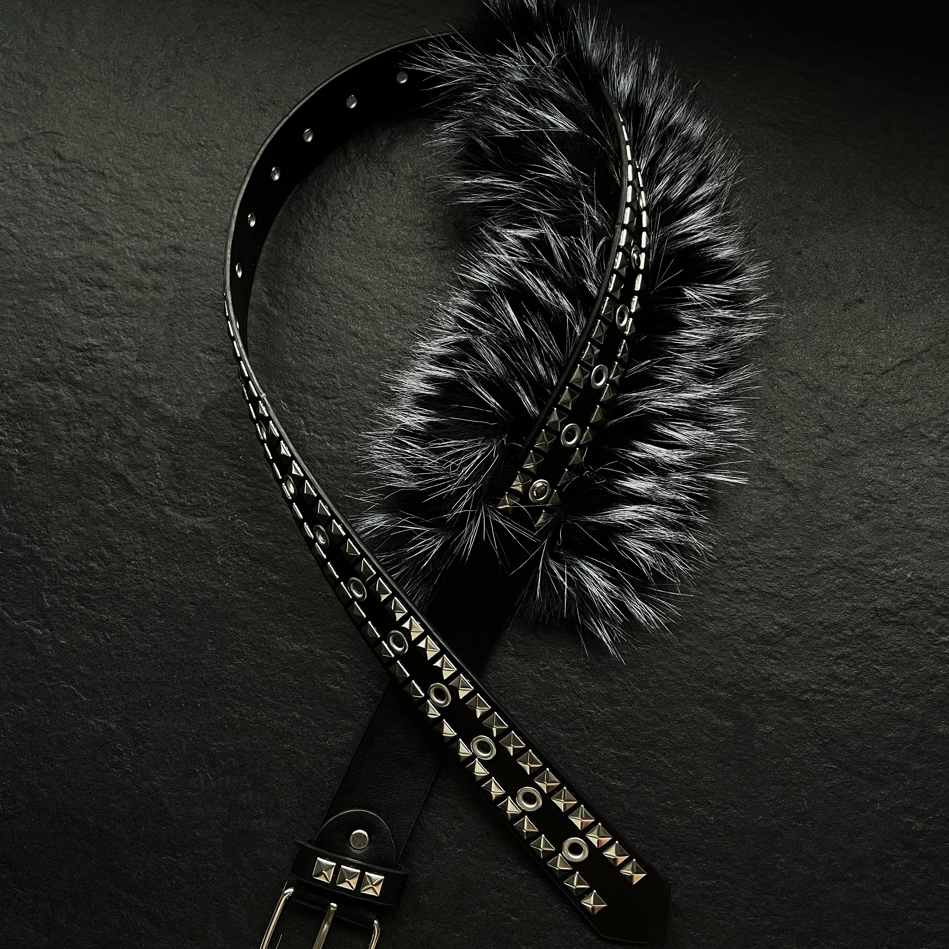 洛默半夏中古毛毛拼接黑色铆钉朋克腰带原创小众日常简约男女皮带,服饰配件/皮带/帽子/围巾,腰带/皮带/腰链,淘宝优惠券,粉丝福利购,淘宝优惠卷