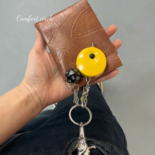 洛默半夏原创质感挂饰多功能配件卷尺骰子零钱包裤子包氛围感挂件