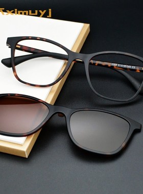 定制成品近视墨镜女士带度数太阳眼镜磁吸夹片套镜开车偏光驾驶镜