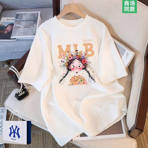 【万人种草】爆款直降  麻花辫女孩  夏季新款潮牌女生短袖t恤