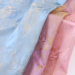 人丝醋酸双色提花面料 古风提花布现货 汉服连衣裙旗袍外套布料