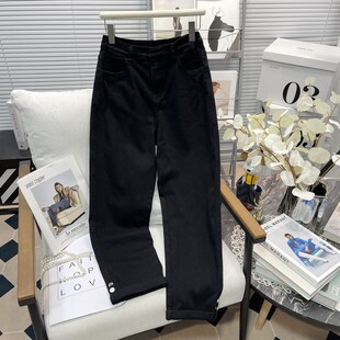 2024年春秋高腰宽松显瘦胖mm老爹萝卜裤 哈伦牛仔裤 女装 胡子叔大码