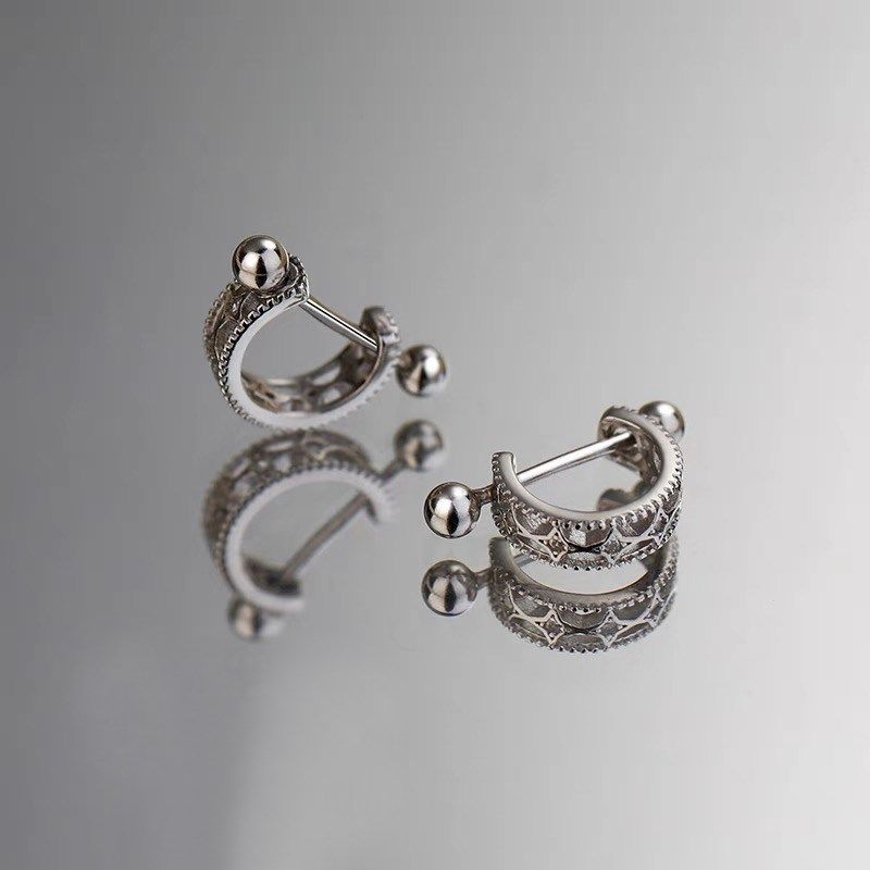 镂空星芒耳骨钉时尚甜酷螺丝拧耳环小众设计感耳饰品2023年新款潮,饰品/流行首饰/时尚饰品新,耳环,淘宝优惠券,粉丝福利购,淘宝优惠卷