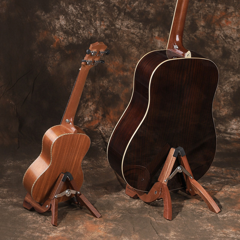 吉他架木质落地 家用吉他架子立式支架地架琴架尤克里里木制创意