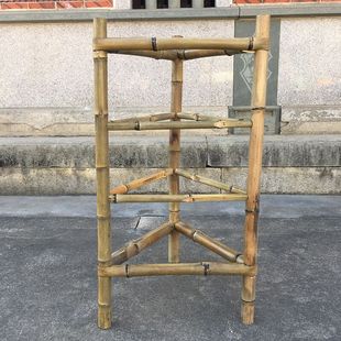 竹架子多层置物架竹编簸箕火锅店盛菜架农村家用养蚕架子晾晒神器