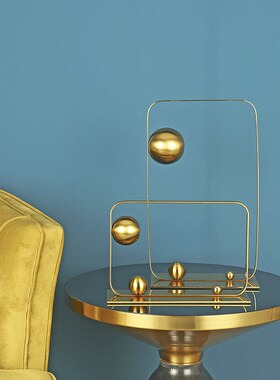 轻奢新中式简约创意样板房酒店家居茶几玄关电视柜装饰品摆设摆件