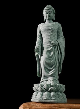 园艺花卉茶室佛陀装饰释迦牟尼佛鱼缸造景摆设中式阿弥陀佛像摆件