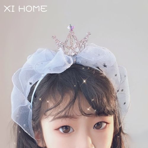 小公主仙女发箍韩国儿童皇冠发饰可爱蝴蝶结女童头饰宝宝生日头箍