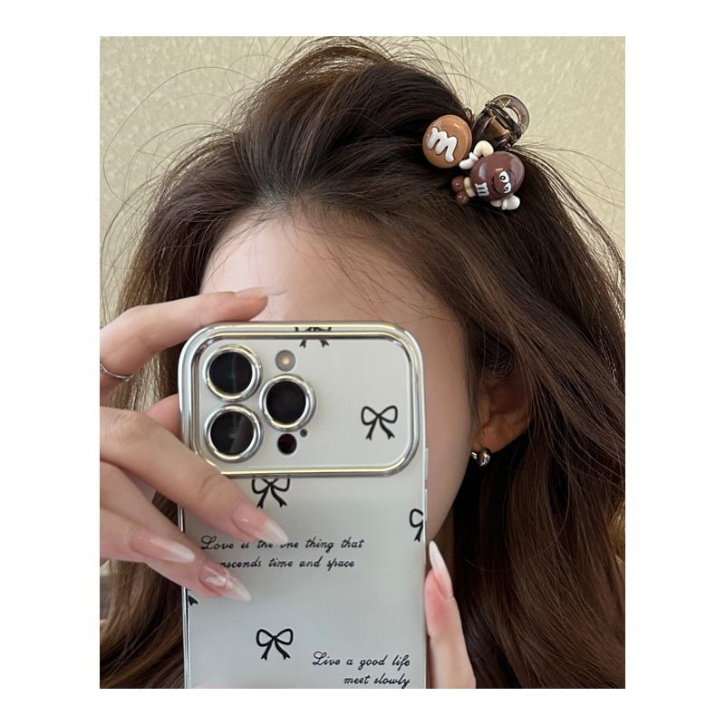 敲可爱2个m豆抓夹女2024新款小号公主头刘海发夹女前额侧边夹发饰