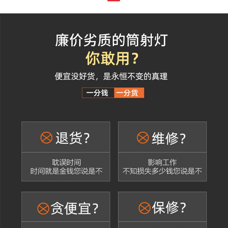 轻奢黑边射灯LED天花灯嵌入式家用COB防眩光客厅吊顶75mm开孔筒灯