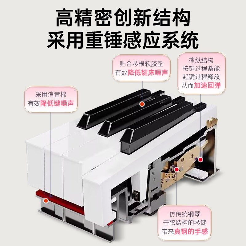 贝多辰88重锤键电钢琴立式教学家用成人儿童幼师初学专业电子钢琴
