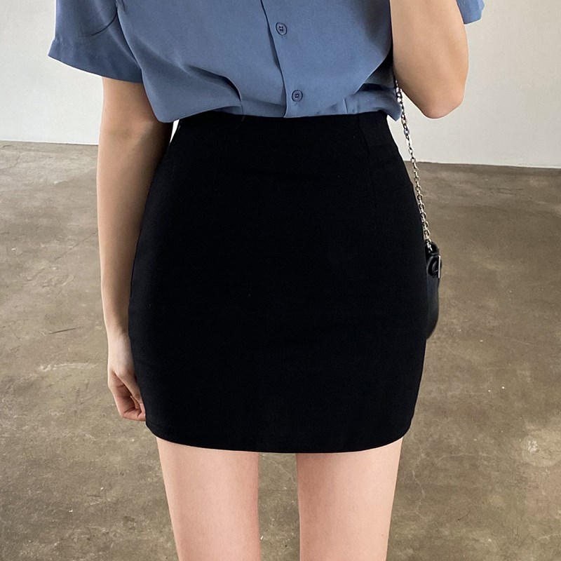 西装灰色包臀裙职业ol半身裙女紧身包裙一步工作短裙高腰裙子