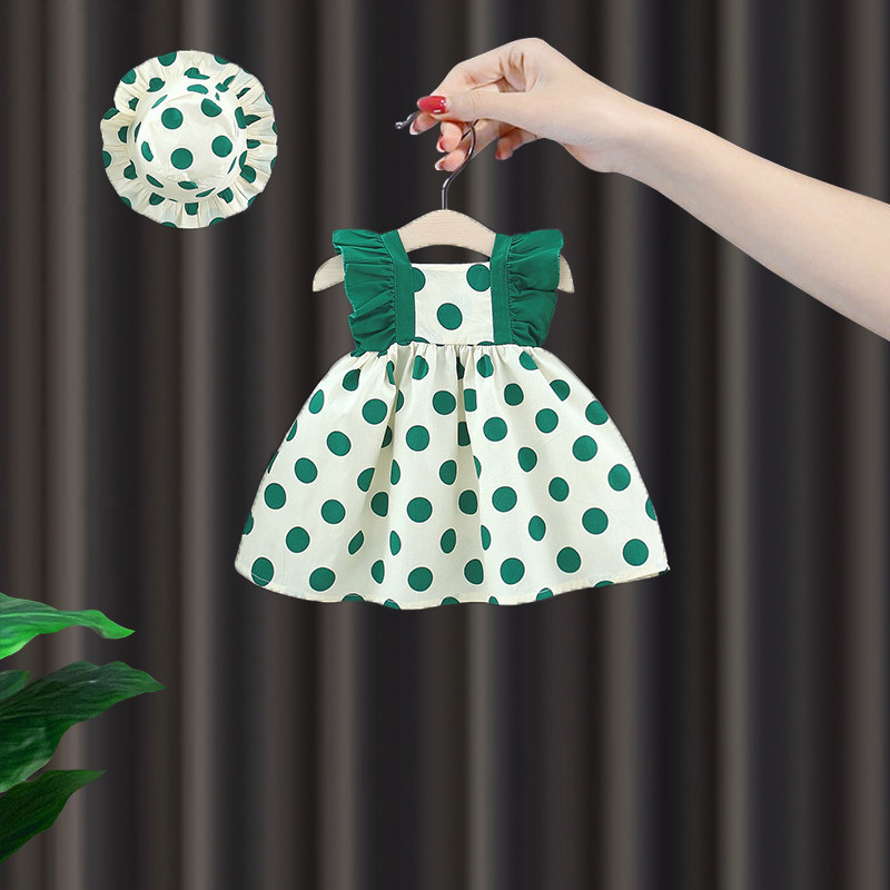 宝宝连衣裙夏季圆点一周岁女宝礼服女童夏公主裙婴儿夏款波点裙子