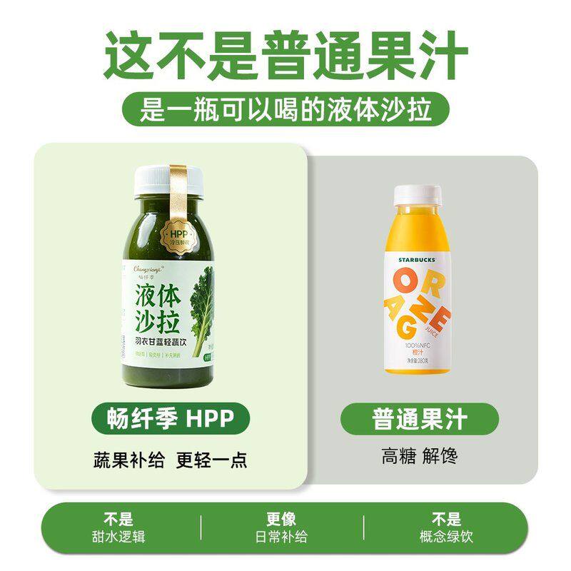 畅纤季HPP【液体沙拉】羽衣甘蓝轻舒饮 冷压鲜榨低卡