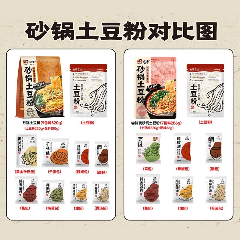 〖加量不加价〗宛禾x河南博物院乐享版土豆粉方便速食夜宵美食 z3