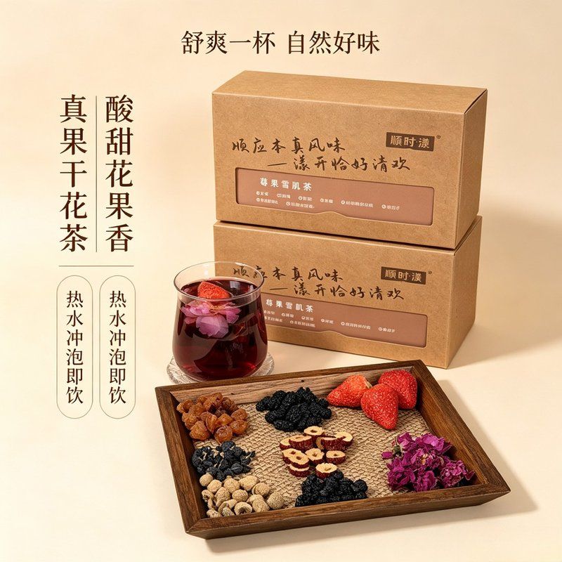 莓果雪肌茶花青素莓果组合茶女生泡水茶包