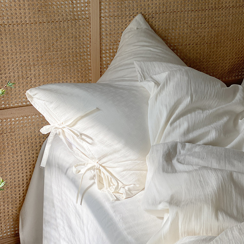 原棉不染色A类天然宣纸白纯棉四件式 日式全棉床上床单无漂染