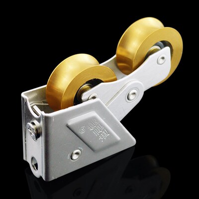 868-2000型铝合金窗滑轮宽轨道平移门窗轮子推拉窗户不锈钢宽铜轮