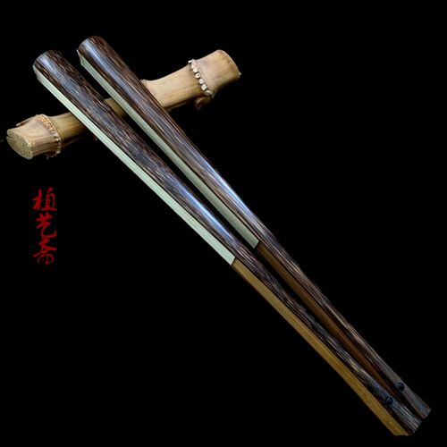 7-9.5寸老料棕竹玉竹小骨折扇中国风苏工扇面文玩扇子定制折叠扇