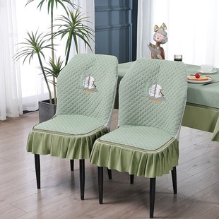 简约加厚大i弧形椅子套罩饭桌餐桌座椅套轻奢家用桌布凳子套 新款