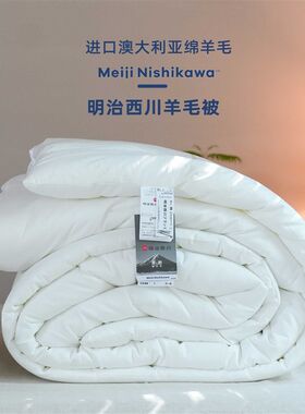 高端精品轻奢A类全棉被子柔软冬季春秋被冬被保暖V羊毛被被芯棉被