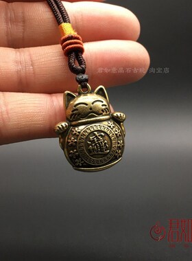 实心铜小猫挂件 全铜可爱小猫小铜猫卡通小猫咪铜钥匙扣