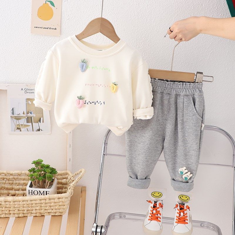 女童韩版秋季套装2023新款儿童纯棉长袖印花两件套婴儿宝宝运动服,童装/婴儿装/亲子装,套装,淘宝优惠券,粉丝福利购,淘宝优惠卷