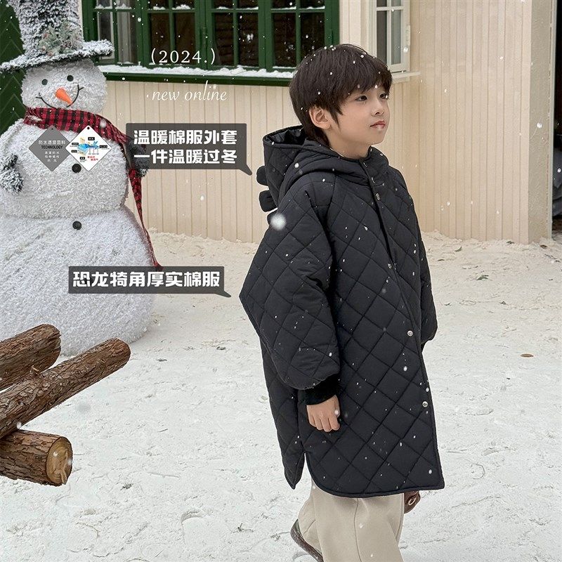 虾酱麻麻男童中长款棉服冬季2024新款男孩棉衣加厚儿童装连帽外套,童装/婴儿装/亲子装,棉袄/棉服,淘宝优惠券,粉丝福利购,淘宝优惠卷