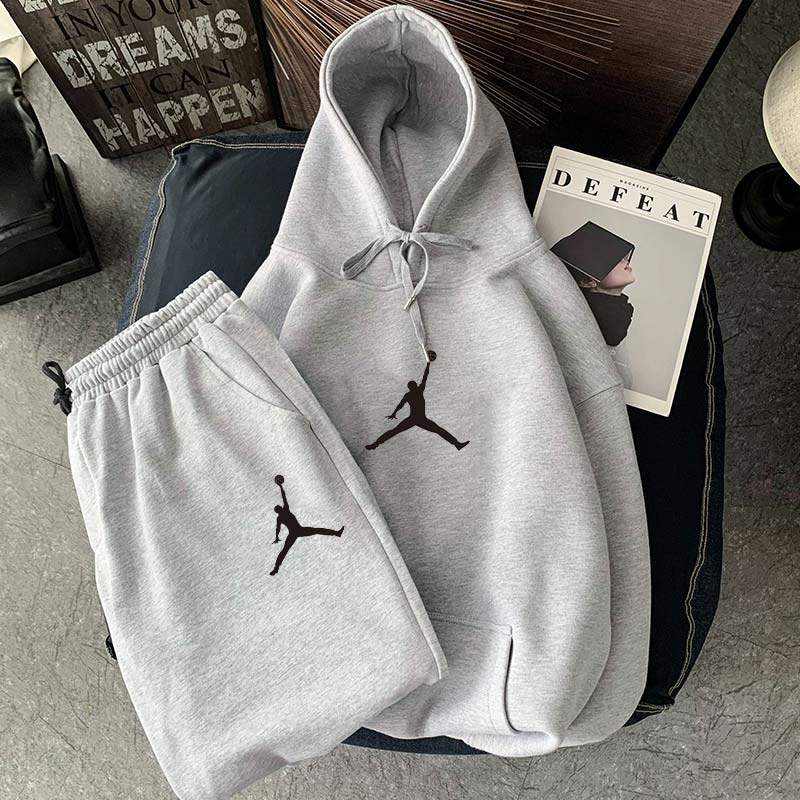 秋冬季加绒加厚运动两件套装连帽卫衣男跑步休闲长裤帅气一套搭配,男装,休闲运动套装,淘宝优惠券,粉丝福利购,淘宝优惠卷