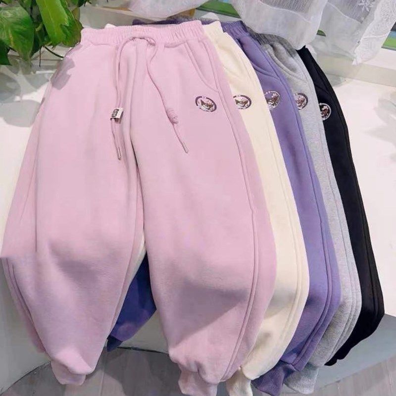 女童运动裤加绒冬装2024新款儿童库洛米裤子加厚小女孩休闲裤卫裤,童装/婴儿装/亲子装,裤子,淘宝优惠券,粉丝福利购,淘宝优惠卷