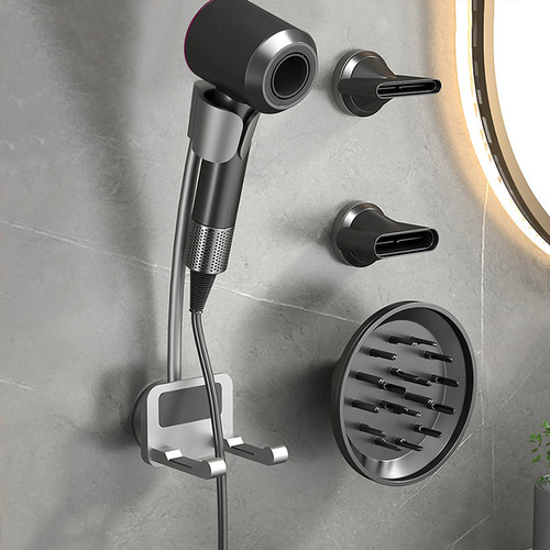 懒人吹风机支架免手持吹风机置物架壁挂式免打孔浴室风筒放置架子