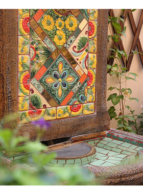 美式 欧式庭院户外陶瓷喷泉花园流水摆件室外景观装饰家居饰品