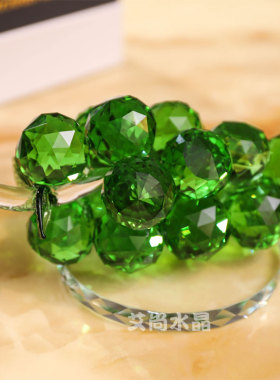 创意水晶葡萄工艺品摆件客厅酒柜电视柜家居装饰品精致时尚小礼品