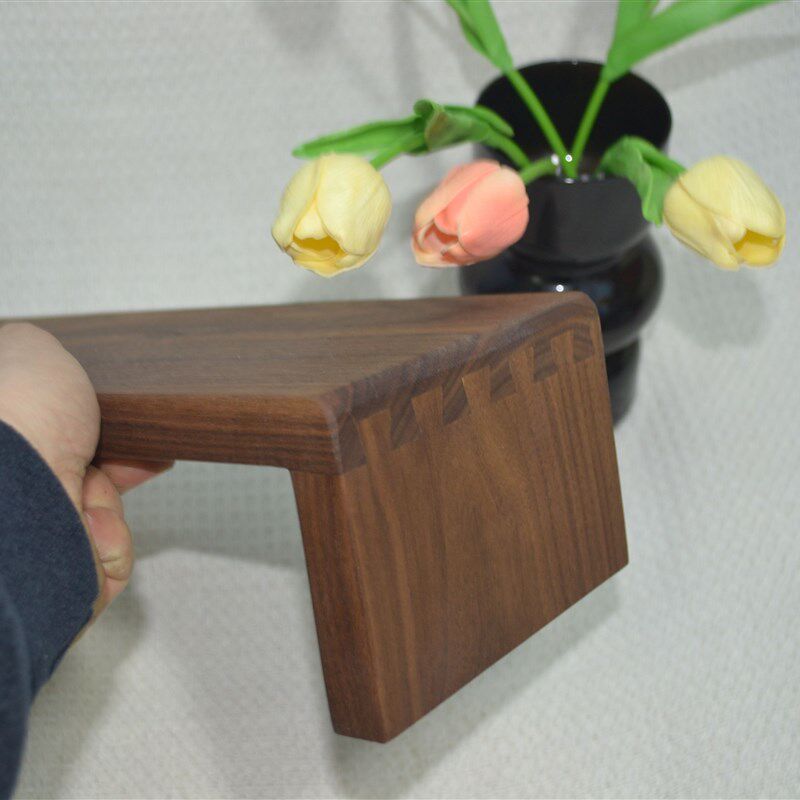 电脑橡木增高架显示器抬高支架底座木架黑胡桃木板尺寸样式定制