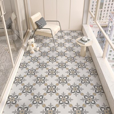 雅素阳台地垫防水防晒可擦免洗厨房耐脏防油地毯专用皮革防滑整铺