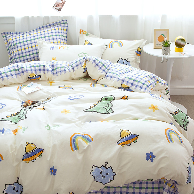 定做订制全棉纯棉四件套榻榻米儿童房床笠款床包组卡通高低床定制
