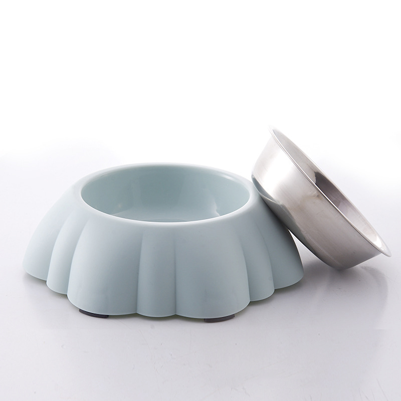 狗碗不锈钢狗盆狗狗食盆猫咪水碗防滑中型小型犬单碗饭盆泰迪金毛