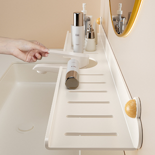 卫生间洗漱台镜前置物架洗手间台镜前墙上免打孔浴室厕所收纳架子