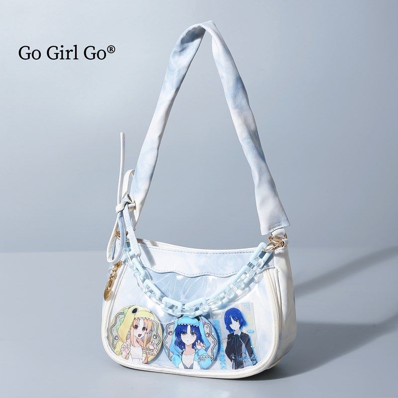 春野樱里水墨染小食量痛包DIY甜美少女手提单肩腋下斜挎包包,箱包皮具/热销女包/男包,痛包,淘宝优惠券,粉丝福利购,淘宝优惠卷