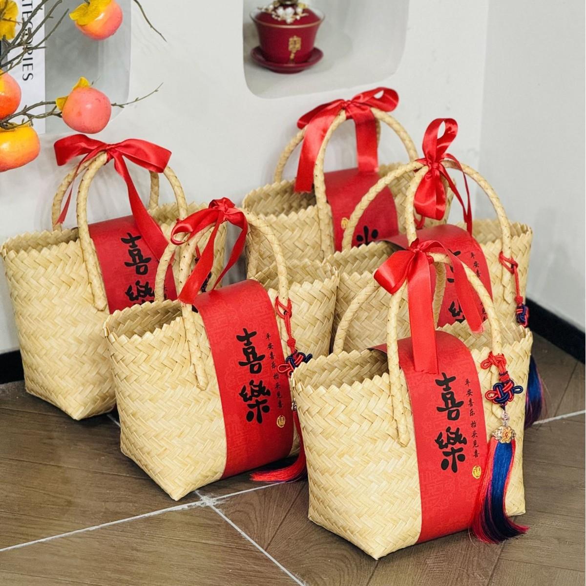 结婚包装伴手礼品袋子新年乔迁篮