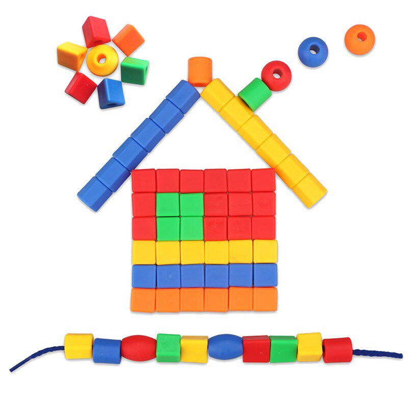 婴幼儿童串珠子宝宝益智早教精细动作训练穿线绕珠一岁园区