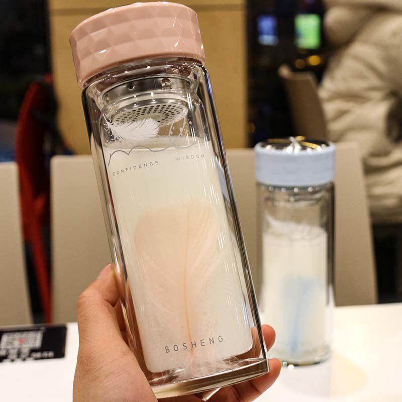 创意新隔热层杯男女学生水杯泡茶杯杯子瓶子