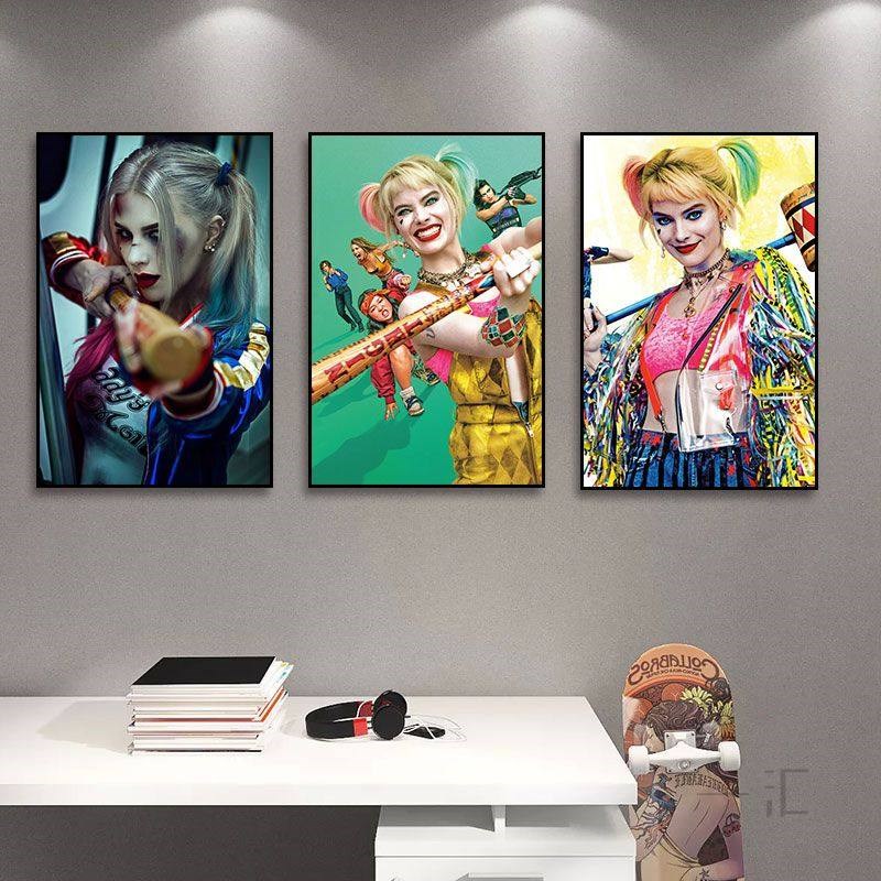 小丑女挂画D电影海报电竞房间网咖装饰画哈莉奎茵JOE酒吧壁画