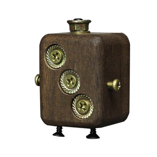 实木车载香氛扩香器车用出风口香薰香片木质除烟味淡雅香蒸汽朋克